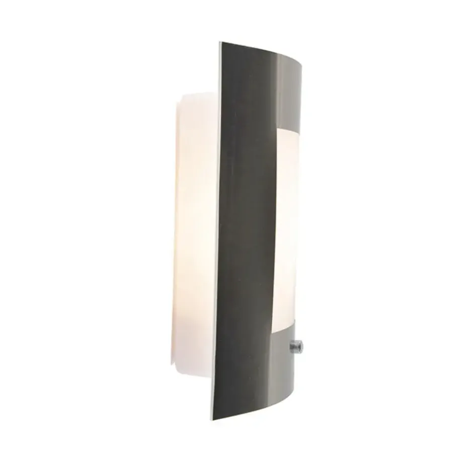 Qazqa wandlamp met daglichtsensor emmerald zilverkleurig e27