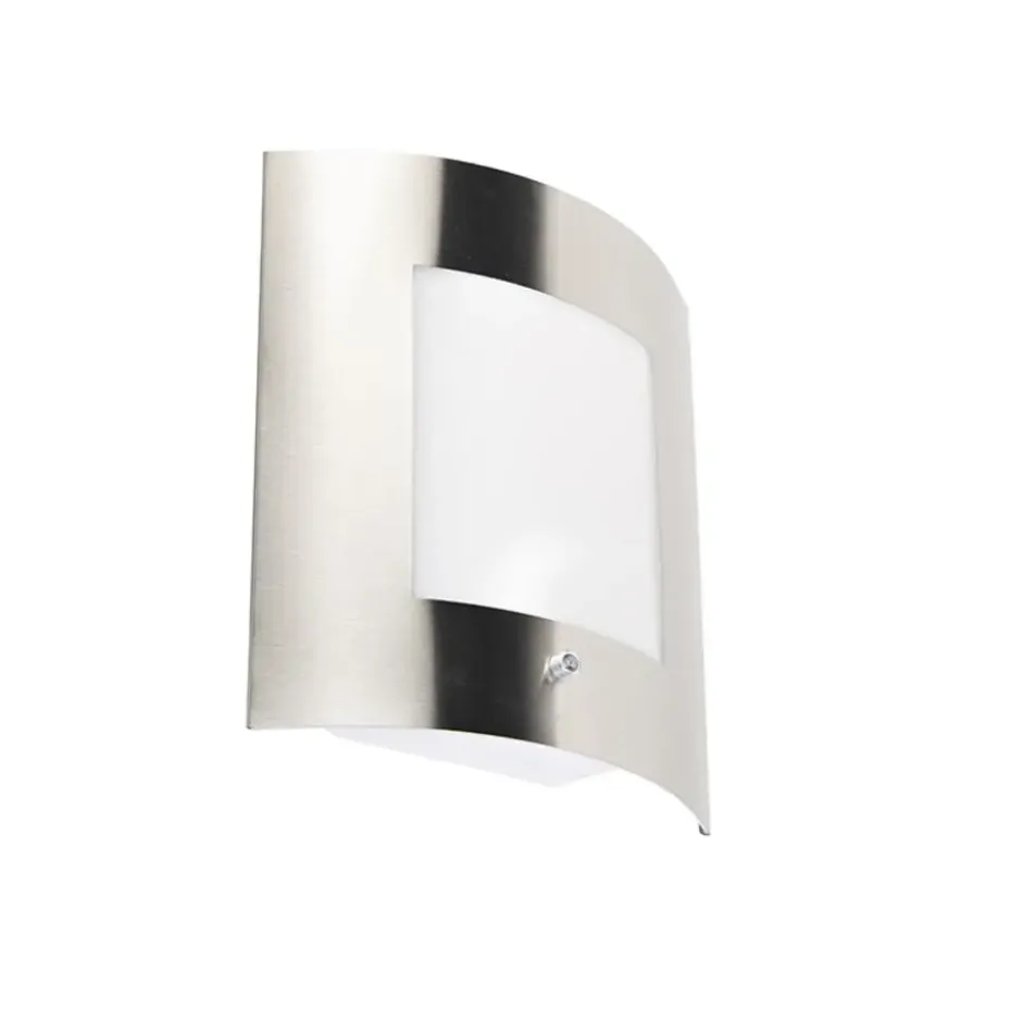 Qazqa wandlamp met daglichtsensor emmerald zilverkleurig e27