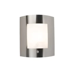 Qazqa wandlamp met daglichtsensor emmerald zilverkleurig e27