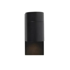 Qazqa wandlamp met daglichtsensor solo zwart gu10