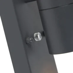 Qazqa wandlamp met daglichtsensor duo grijs gu10