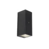 Qazqa wandlamp met daglichtsensor baleno zwart gu10