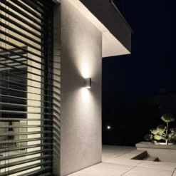 Qazqa wandlamp met daglichtsensor baleno zwart gu10