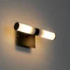 Qazqa wandlamp met glas bath zwart g9