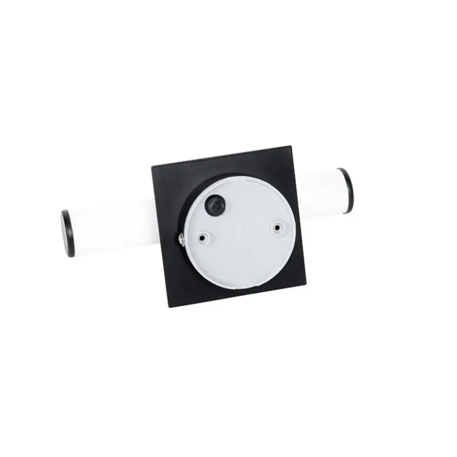 Qazqa wandlamp met glas bath zwart g9