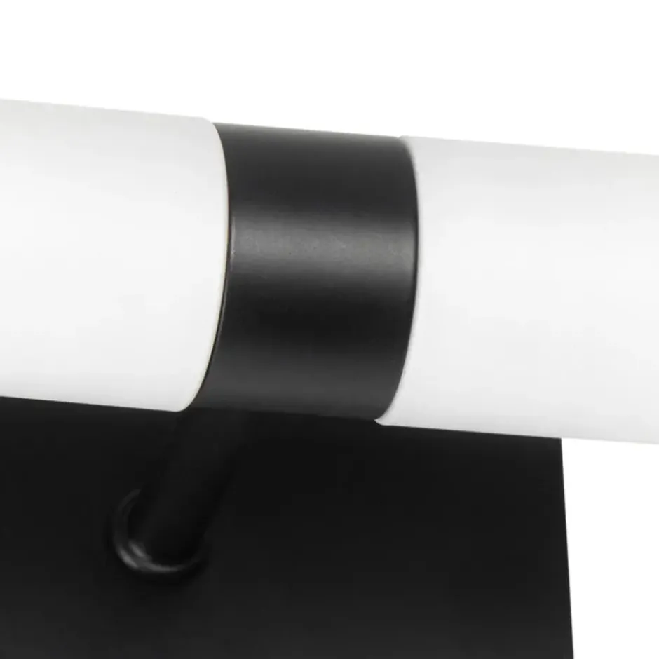 Qazqa wandlamp met glas bath zwart g9