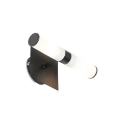 Qazqa wandlamp met glas bath zwart g9