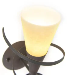Qazqa wandlamp met glas castle wl bruin e14