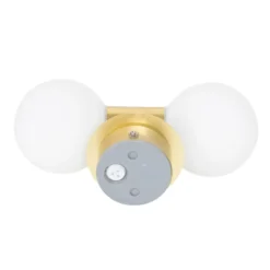 Qazqa wandlamp met glas cederic goudkleurig g9