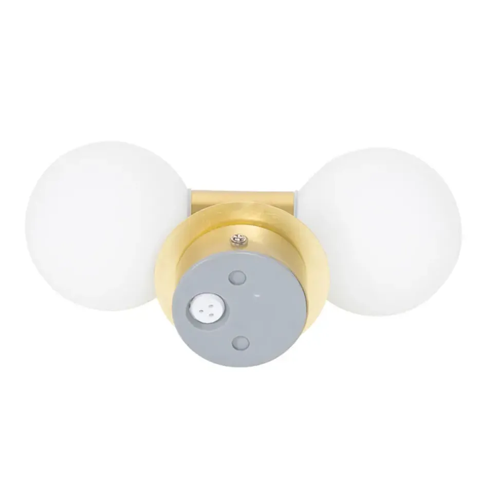 Qazqa wandlamp met glas cederic goudkleurig g9
