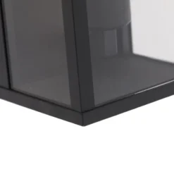 Qazqa wandlamp met glas charlois zwart e27