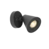 Qazqa wandlamp met glas ciara zwart gu10