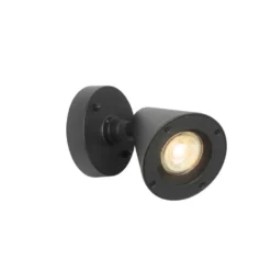 Qazqa wandlamp met glas ciara zwart gu10