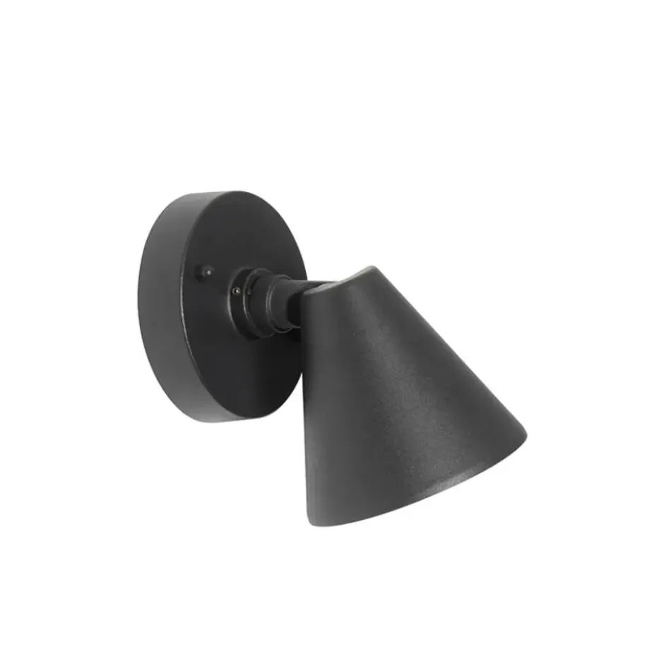 Qazqa wandlamp met glas ciara zwart gu10