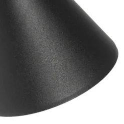 Qazqa wandlamp met glas ciara zwart gu10