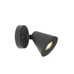 Qazqa wandlamp met glas ciara zwart gu10