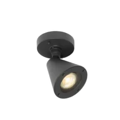 Qazqa wandlamp met glas ciara zwart gu10