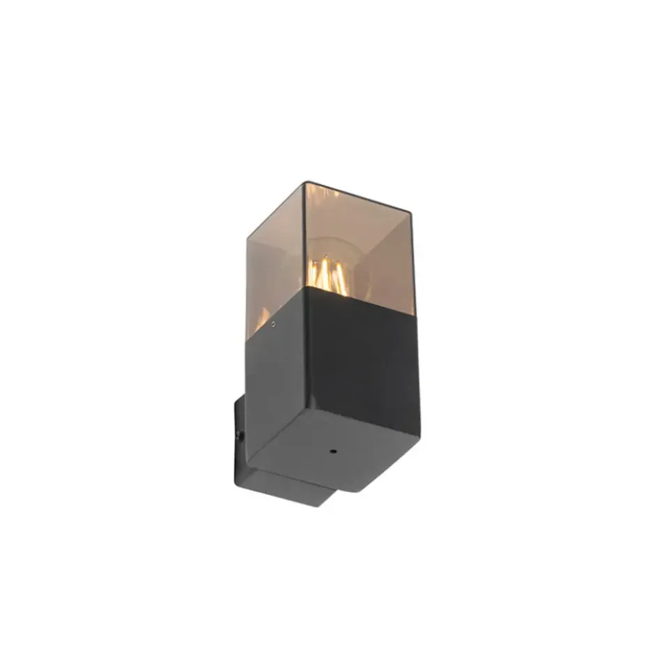 Qazqa wandlamp met glas denmark zwart e27