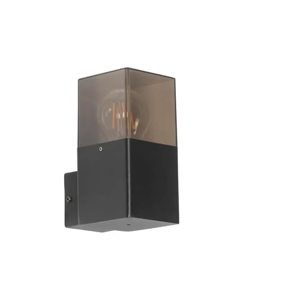 Qazqa wandlamp met glas denmark zwart e27