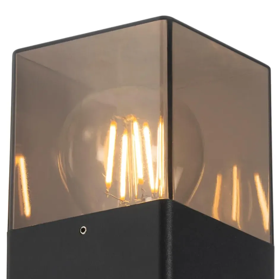 Qazqa wandlamp met glas denmark zwart e27
