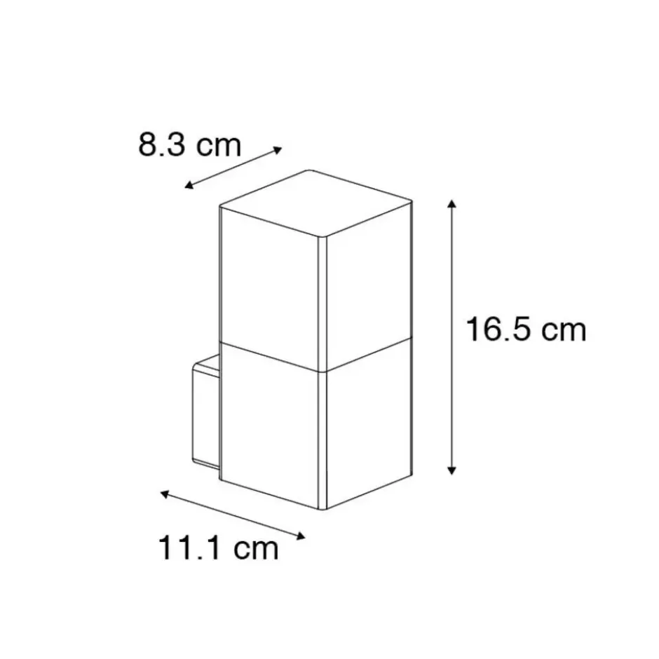 Qazqa wandlamp met glas denmark zwart e27