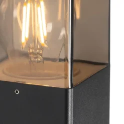 Qazqa wandlamp met glas denmark zwart e27