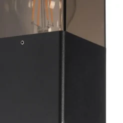 Qazqa wandlamp met glas denmark zwart e27