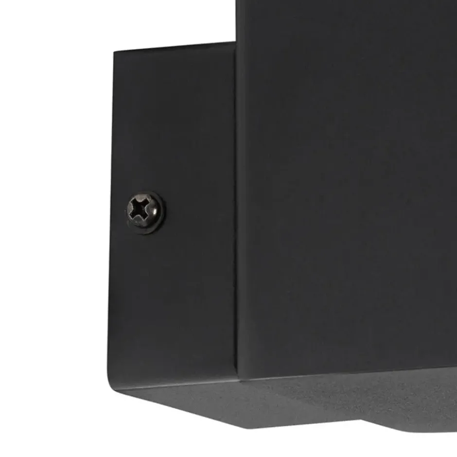 Qazqa wandlamp met glas denmark zwart e27