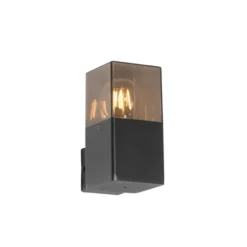 Qazqa wandlamp met glas denmark zwart e27