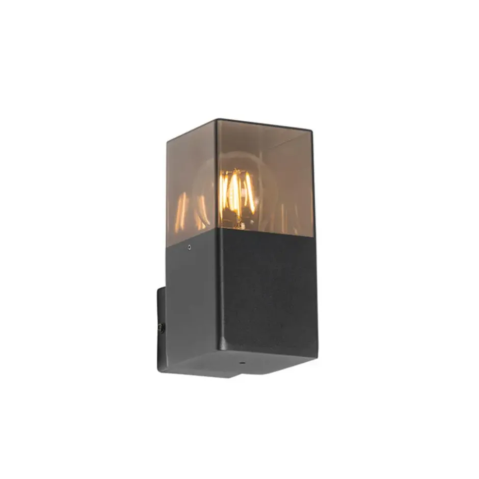 Qazqa wandlamp met glas denmark zwart e27