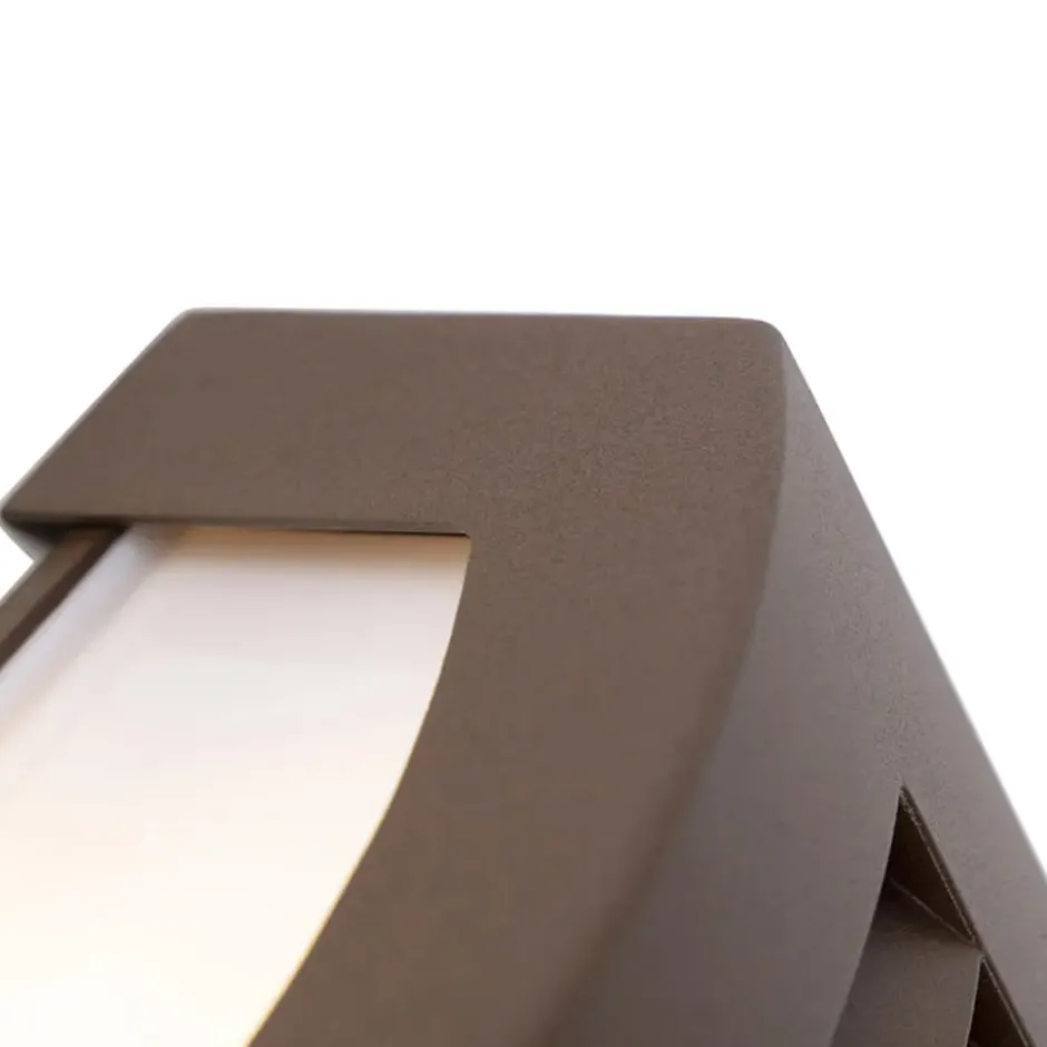 Qazqa wandlamp met glas hurricane bruin e27