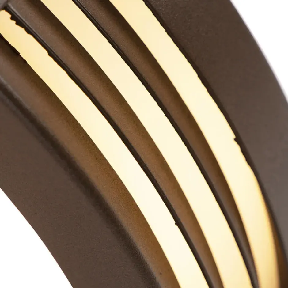 Qazqa wandlamp met glas hurricane bruin e27