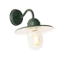 Qazqa wandlamp met glas kansas groen e27