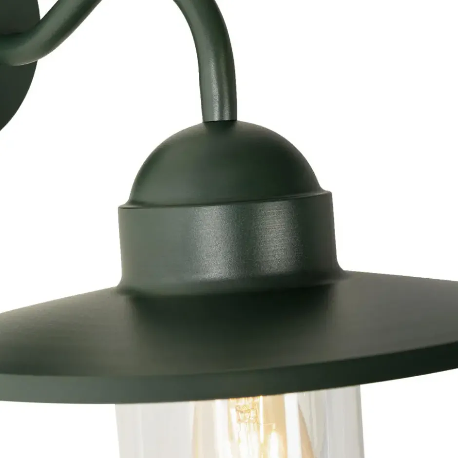 Qazqa wandlamp met glas kansas groen e27