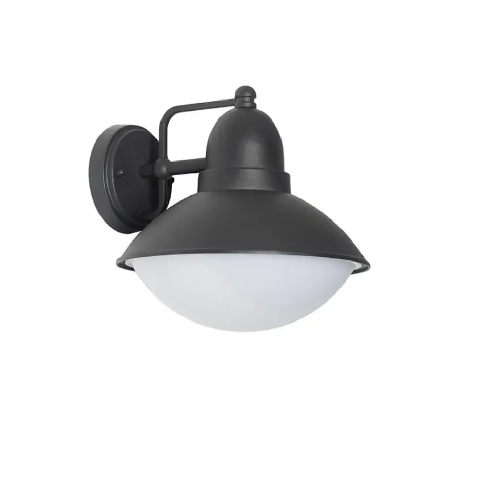Qazqa wandlamp met glas marcel zwart e27