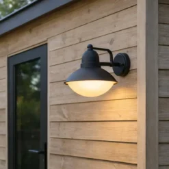 Qazqa wandlamp met glas marcel zwart e27