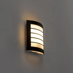 Qazqa wandlamp met glas miro zwart e27