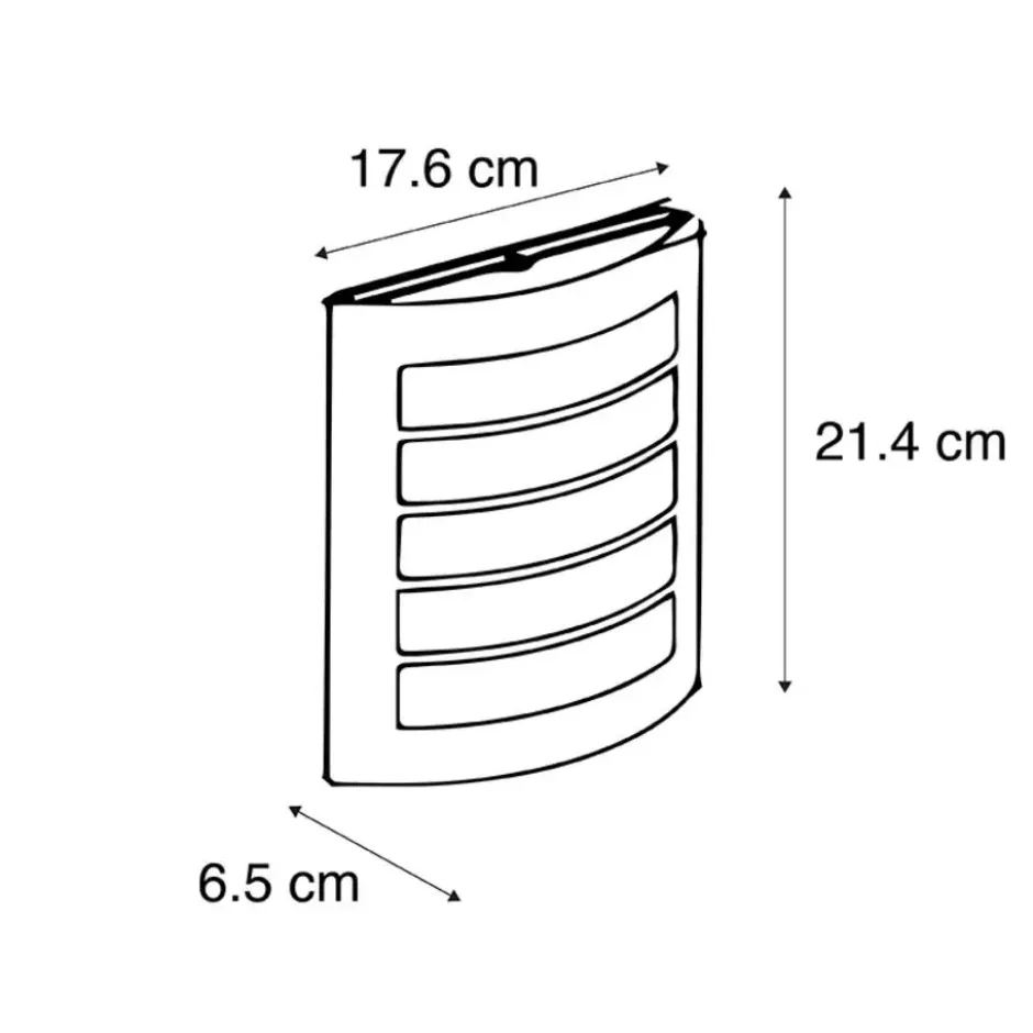 Qazqa wandlamp met glas miro zwart e27