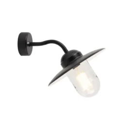 Qazqa wandlamp met glas munich zwart e27