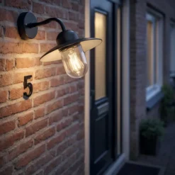 Qazqa wandlamp met glas munich zwart e27