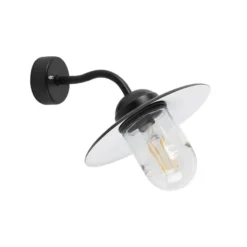 Qazqa wandlamp met glas munich zwart e27