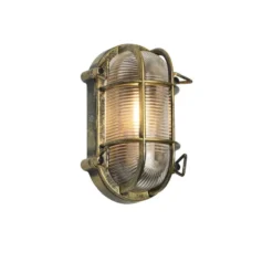 Qazqa wandlamp met glas nautica goudkleurig e27