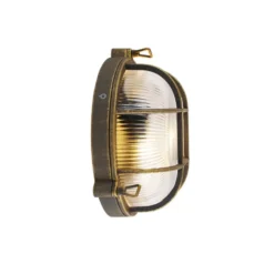 Qazqa wandlamp met glas nautica goudkleurig e27