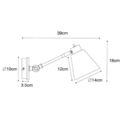 Qazqa wandlamp met glas nina bronskleurig e27