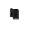 Qazqa wandlamp met glas solo zwart gu10