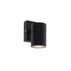 Qazqa wandlamp met glas solo zwart gu10