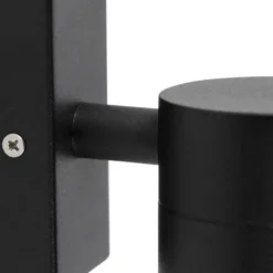 Qazqa wandlamp met glas solo zwart gu10