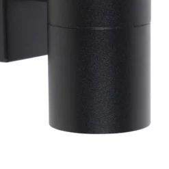 Qazqa wandlamp met glas solo zwart gu10