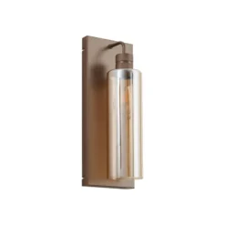 Qazqa wandlamp met glas stavelot bronskleurig e27