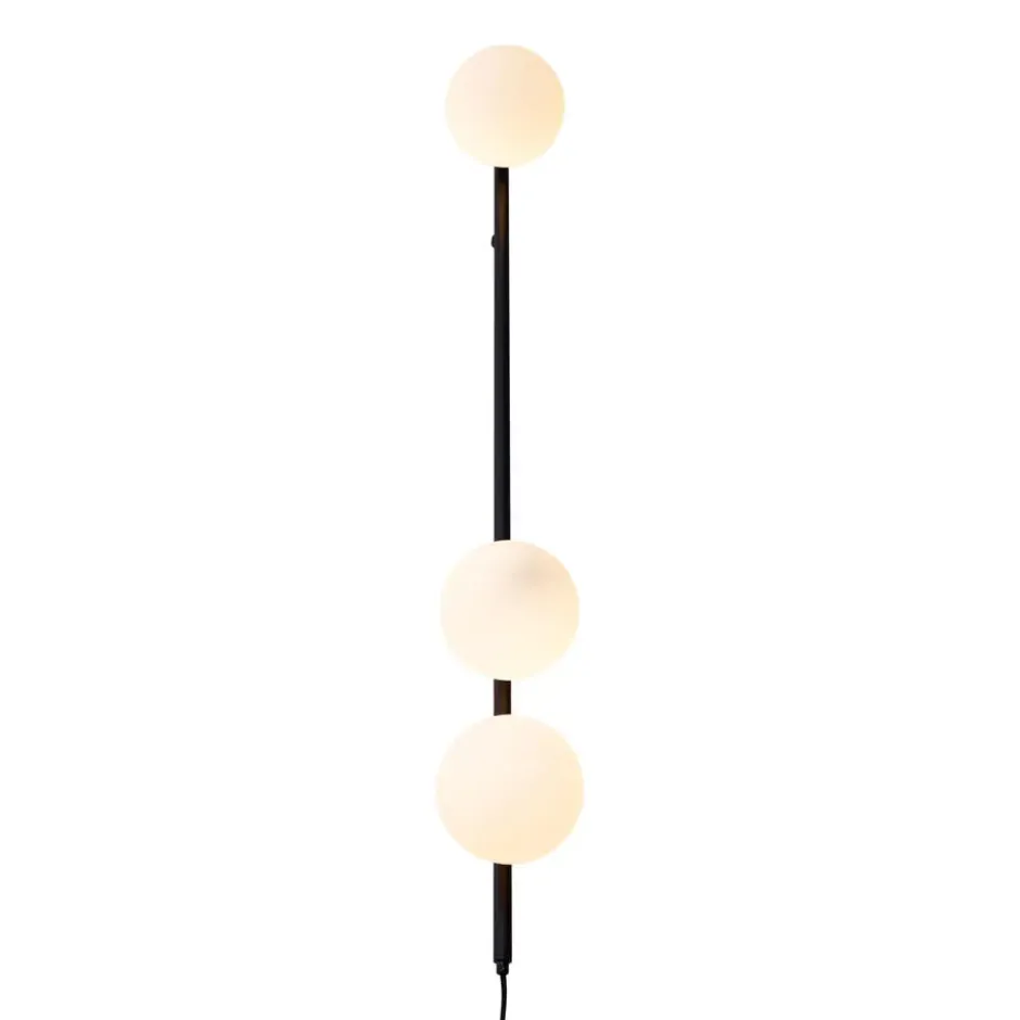 Qazqa wandlamp met glas vertical zwart g9